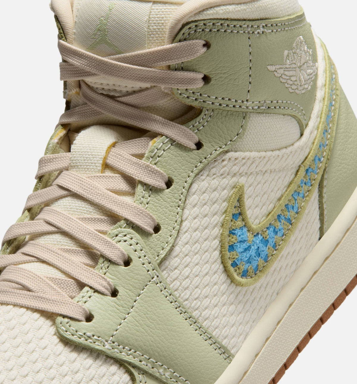 Air Jordan 1 Mid SE Women's – Olive Aura/Pearl White/Lawn