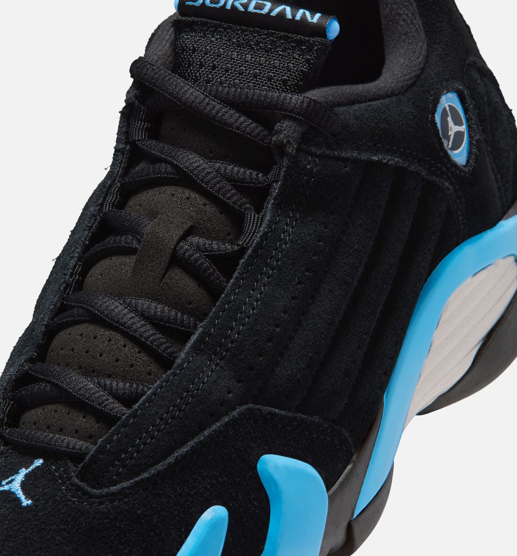 Air Jordan 14 Retro Black and University Blue | Grade School Lifestyle Shoe | Black/White/University Blue