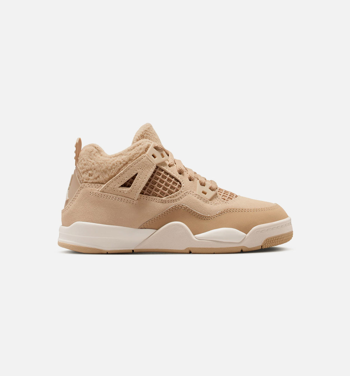 Air Jordan 4 Retro Cozy Girl | Preschool Lifestyle Shoe | Hemp/Light Orewood Brown