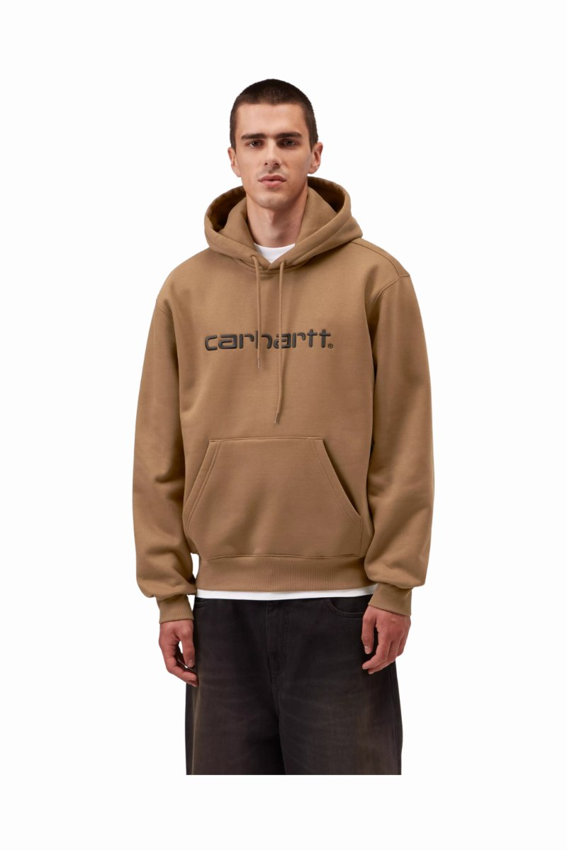 CARHARTT WIP HOODED CARHARTT SWEAT H Brown / Black