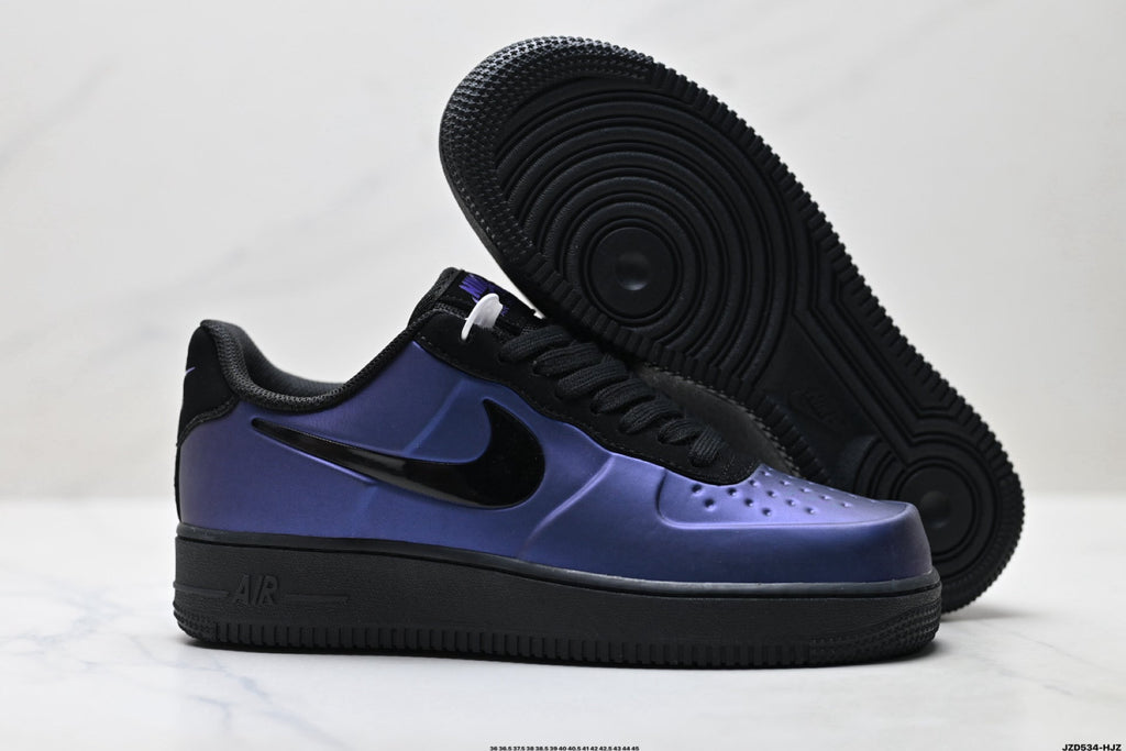 Nike Air Force 1 Low Purple Black Unisex Sneakers Style 17