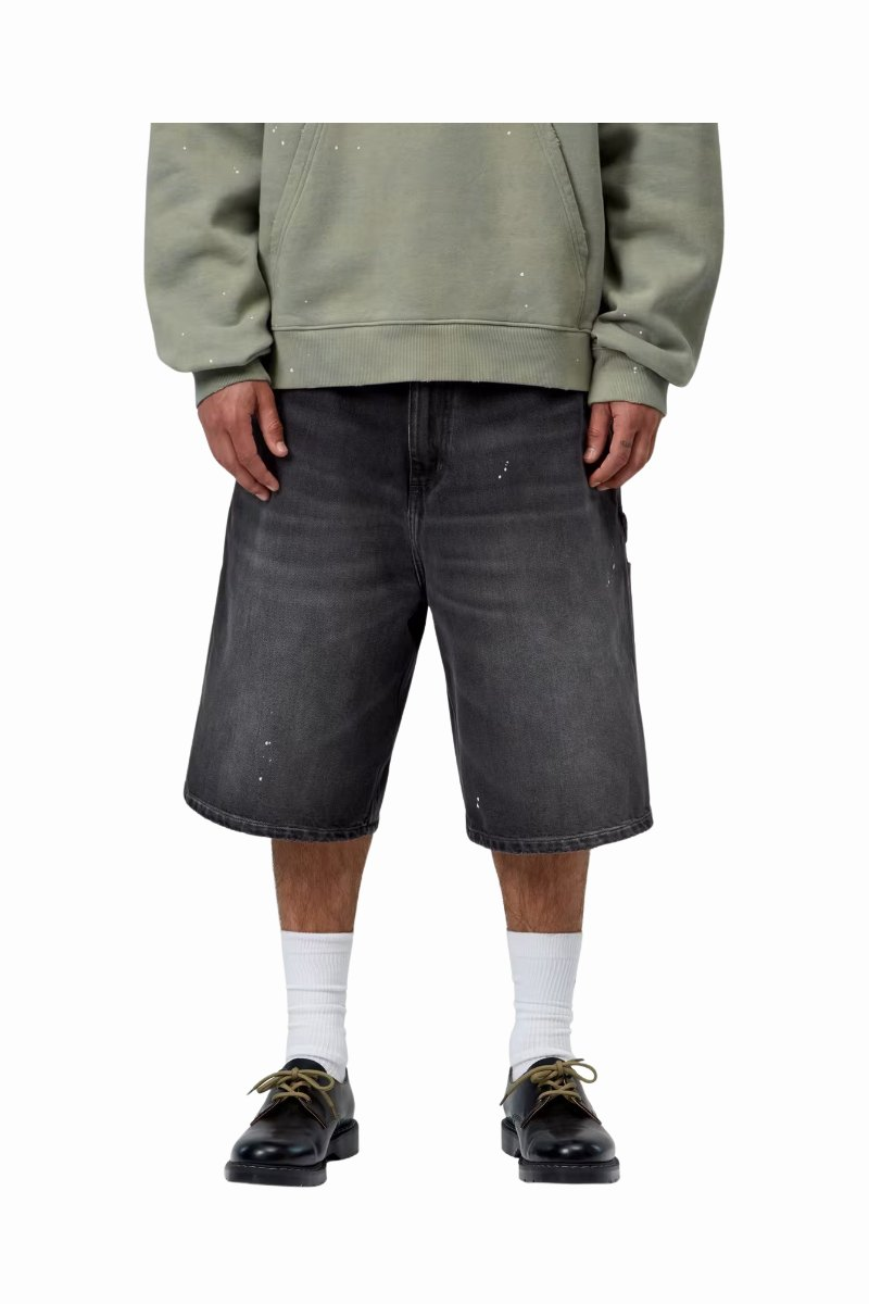 CARHARTT WIP OG SINGLE KNEE SHORT Black Destroy wash / Splatter