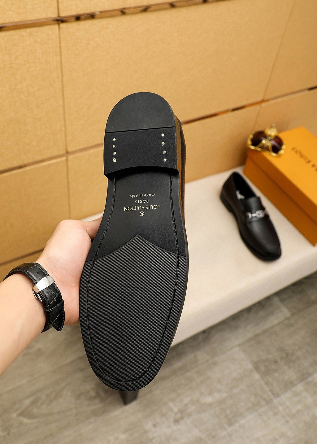 Louis Vuitton Black Hardware Loafers - Stitched Apron Toe