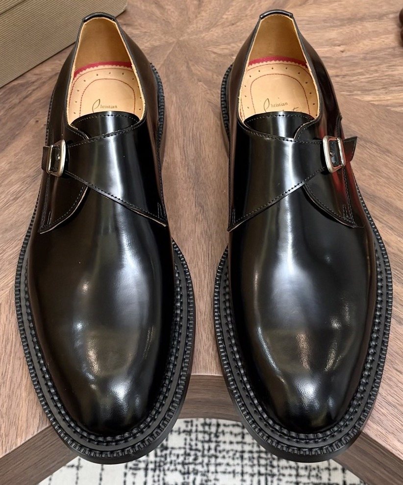 Christian Louboutin Black Buckle Dress Shoes - Leather Lining