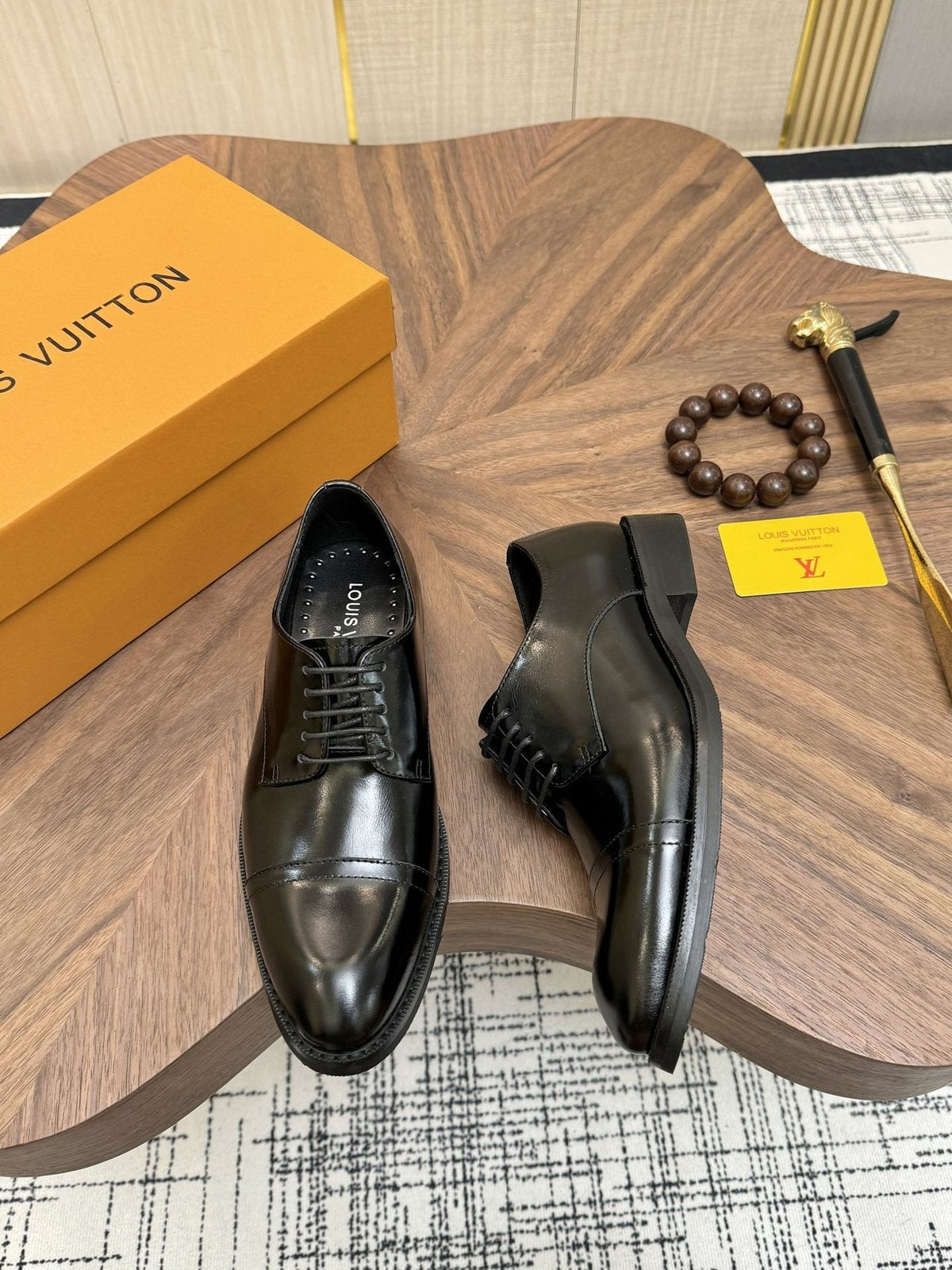 Louis Vuitton Black Lace-Up Dress Shoes