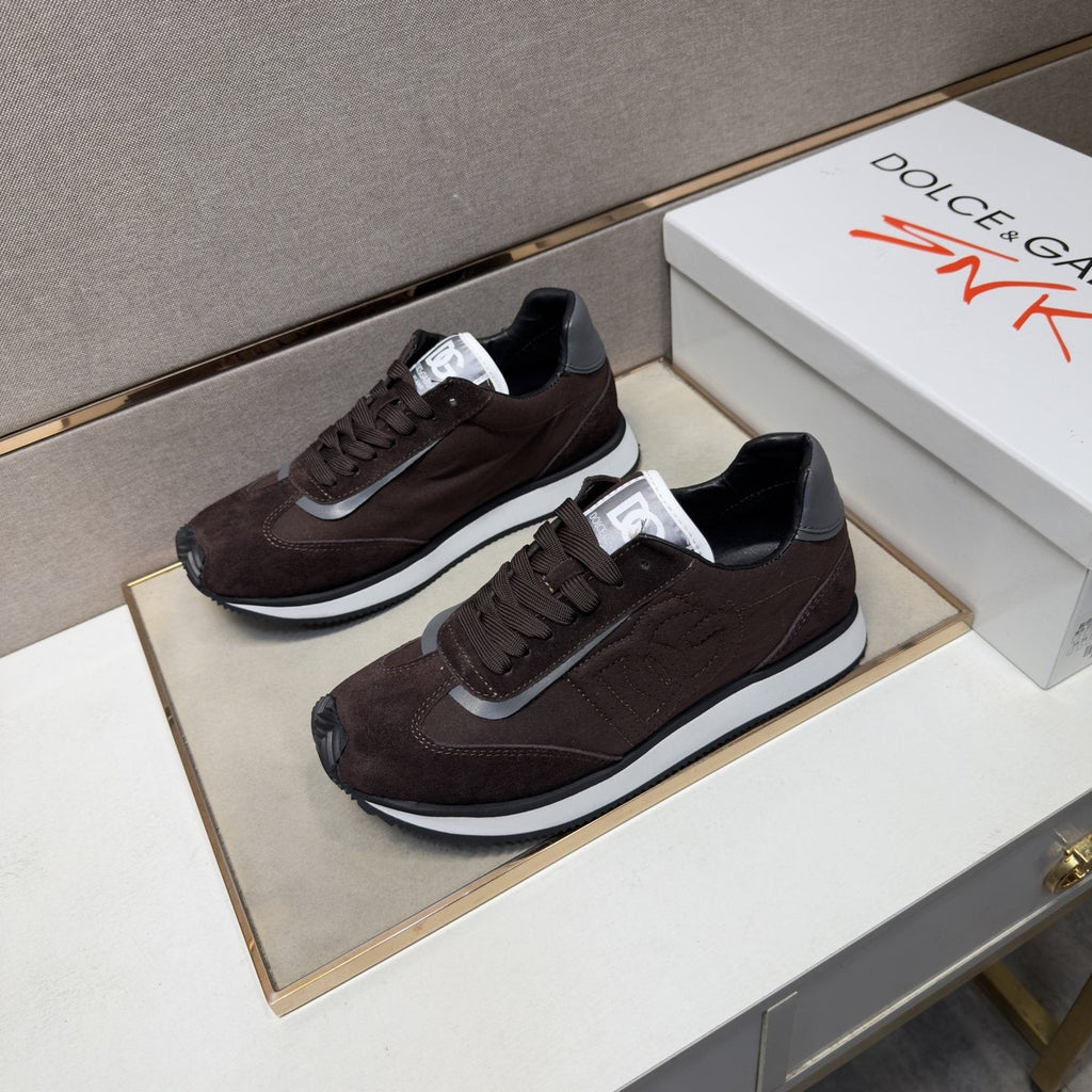 Dolce & Gabbana Dark Brown Low-Top Sneakers