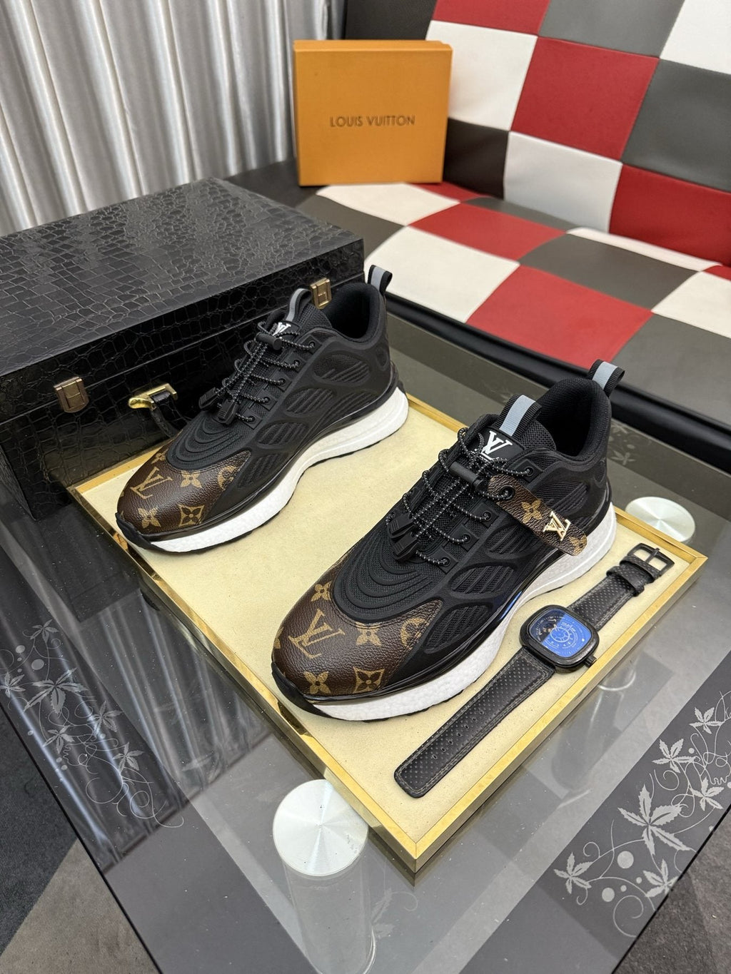 Louis Vuitton Monogram Panel Sneakers