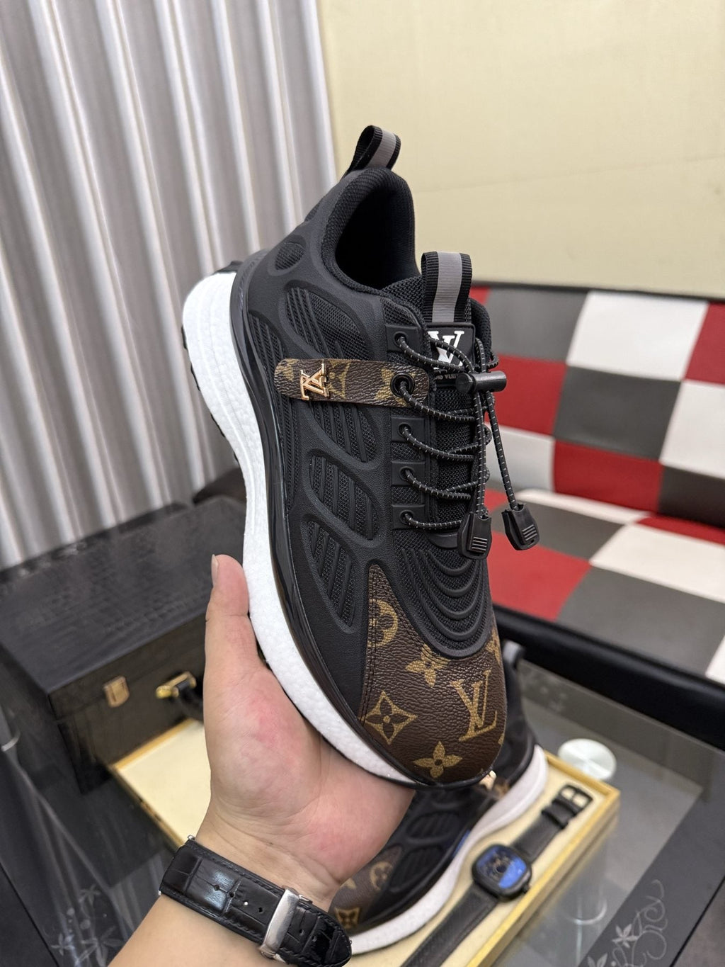 Louis Vuitton Monogram Panel Sneakers