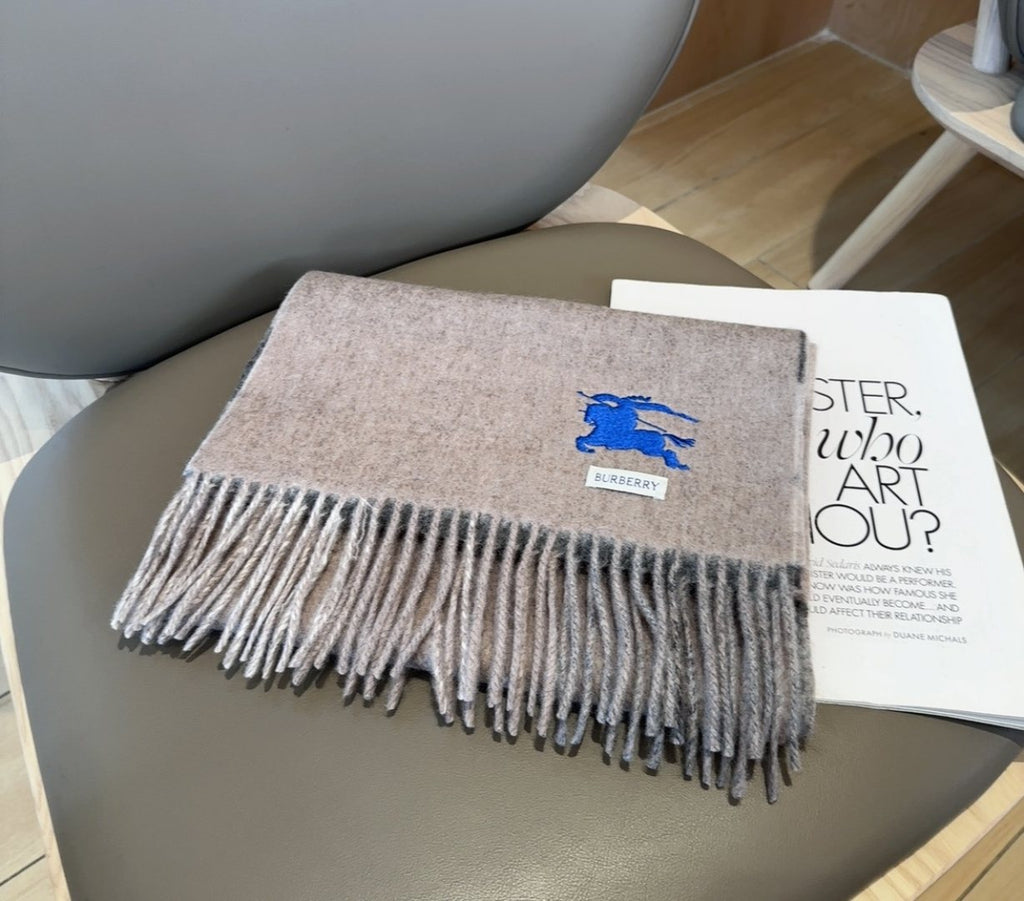 Burberry Two-Sided Fringed Scarf
