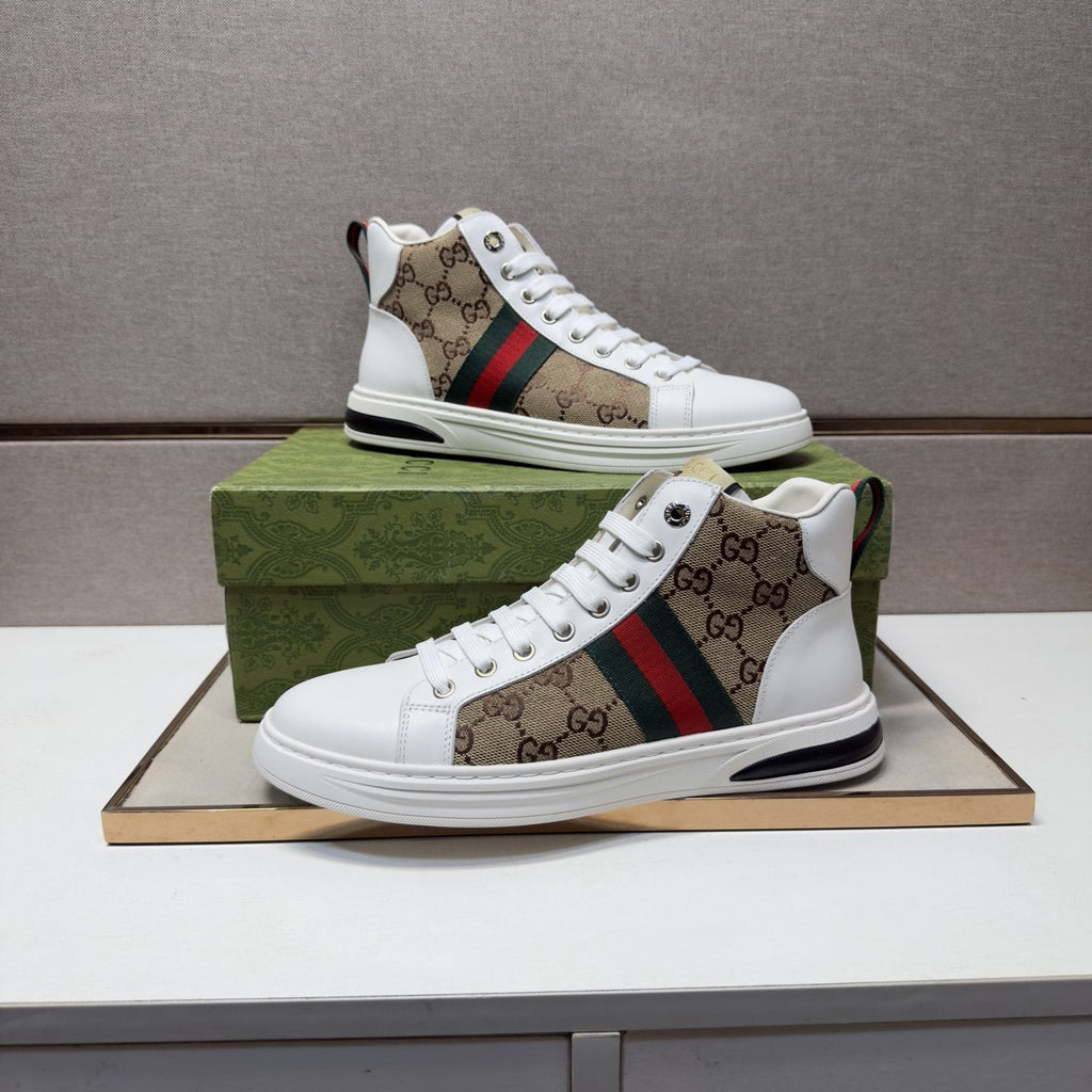Gucci Men's Striped High-Top Sneakers