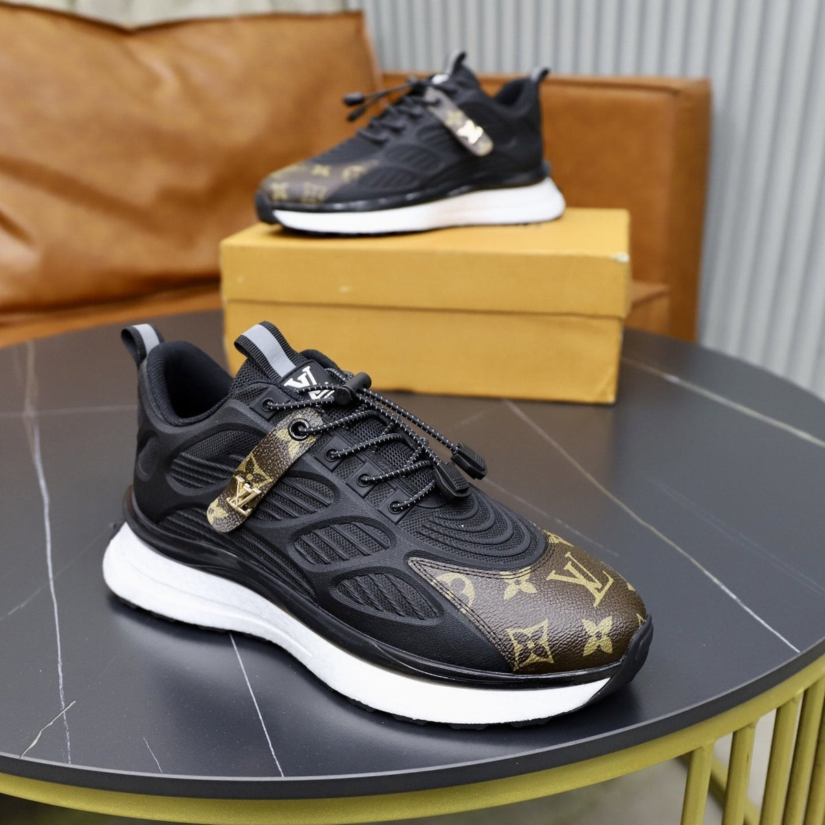 Louis Vuitton Men's Monogram Panel Sneakers