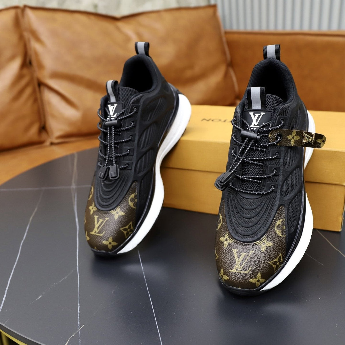 Louis Vuitton Men's Monogram Panel Sneakers