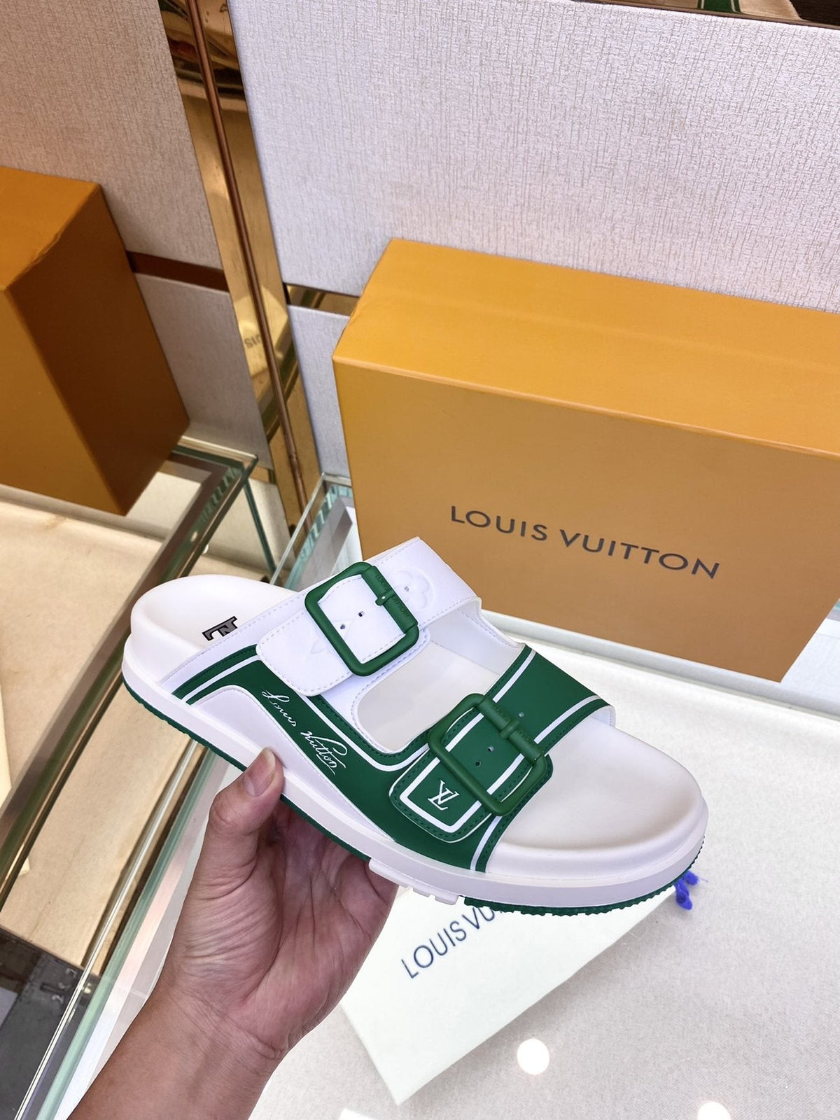 Louis Vuitton Double-Strap Slide Sandals - Open Toe