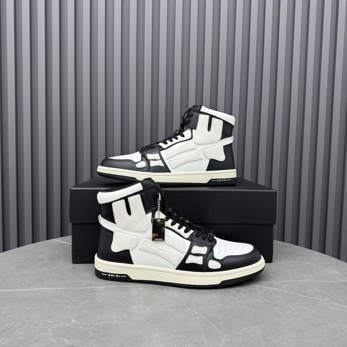 Amiri Two-Tone High-Top Sneakers