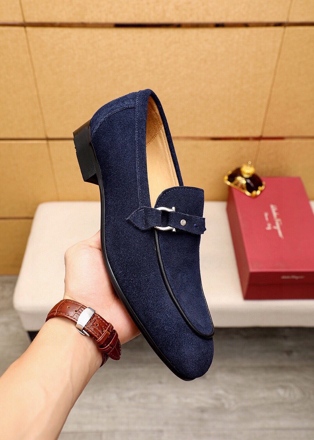 Ferragamo Metal-Accent Loafers