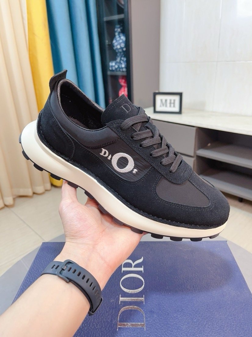 Dior Paneled Lug-Sole Sneakers
