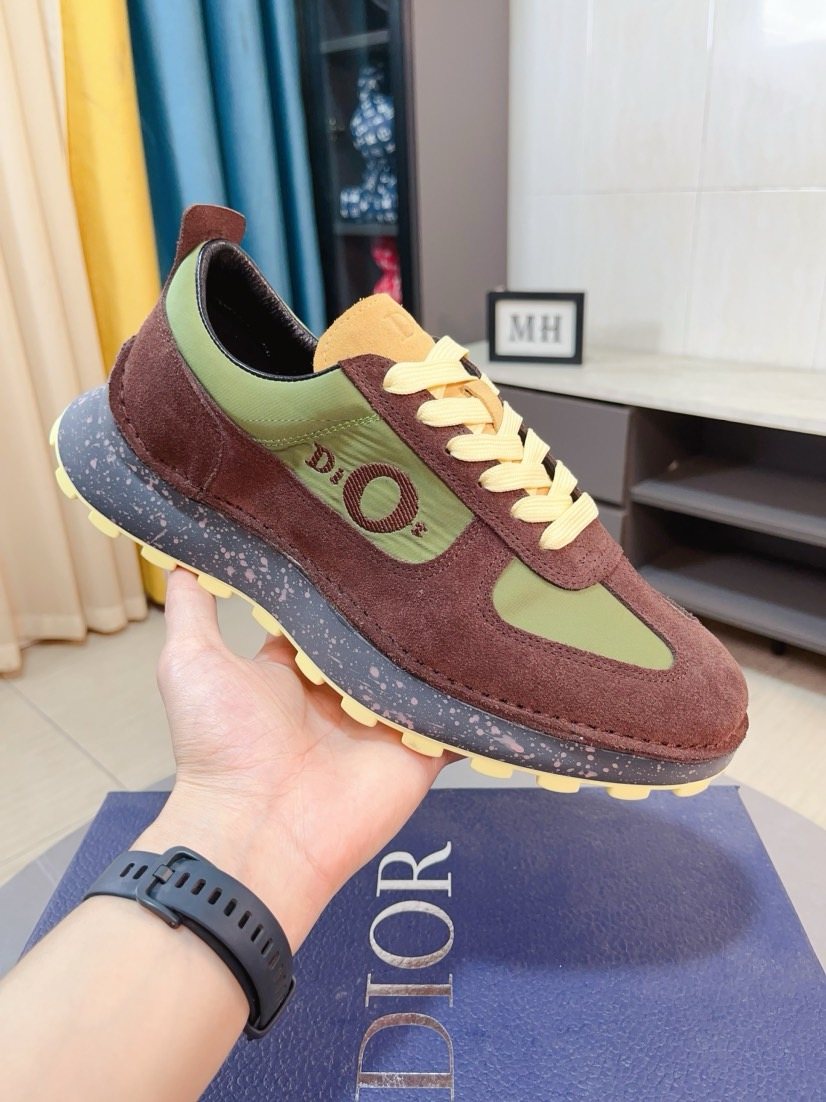 Dior Paneled Lug-Sole Sneakers