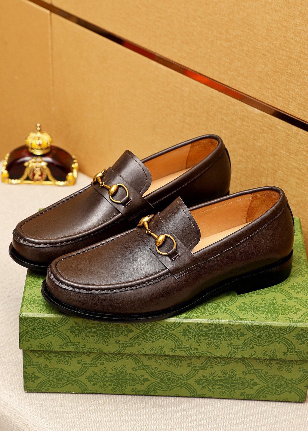 Gucci Leather Horsebit-Style Loafers