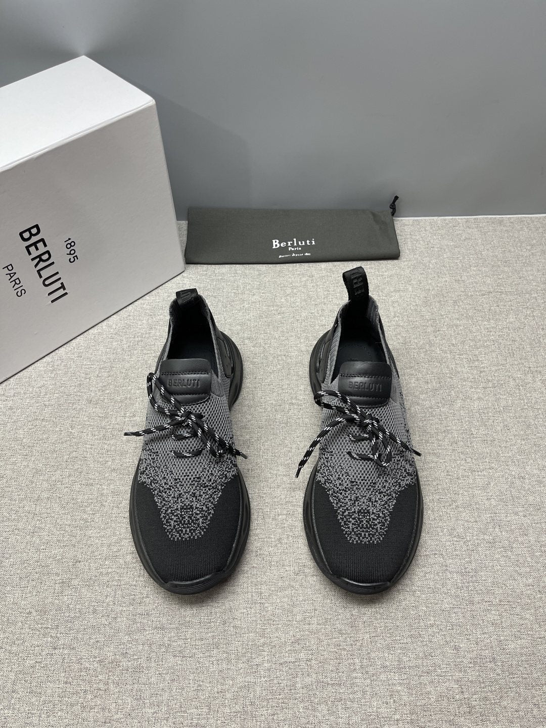 Berluti Knit Lace-Up Sneakers