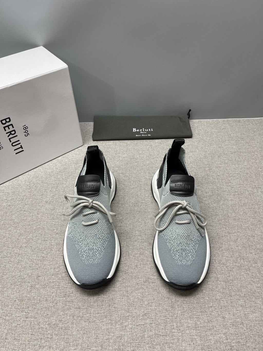 Berluti Knit Lace-Up Sneakers