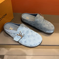 Louis Vuitton Men's Monogram Buckle Mules