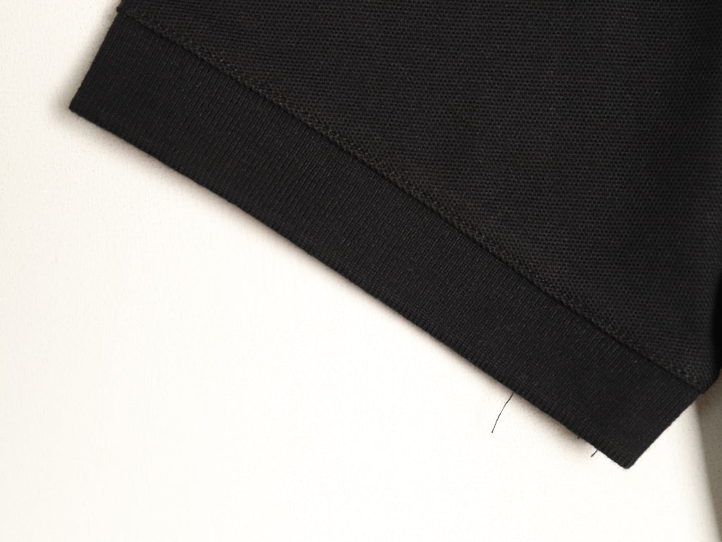 Louis Vuitton 25SS Letter-Detail Short-Sleeve Polo - Black