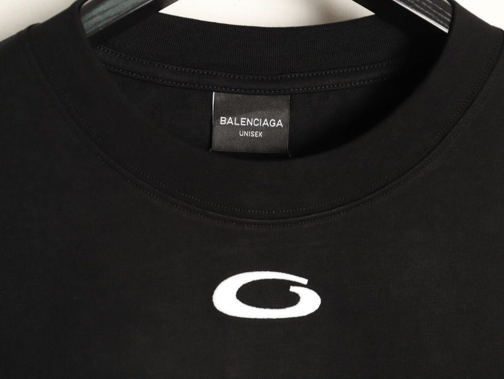 Balenciaga 01 Football-Style Long-Sleeve T-Shirt - Black