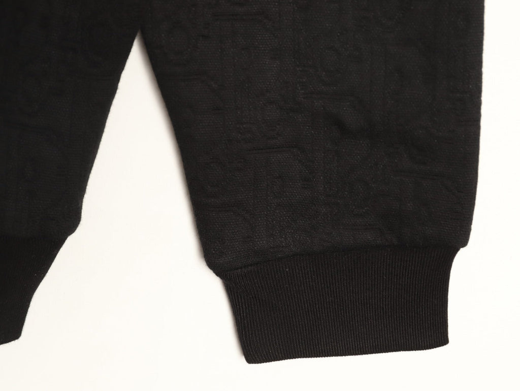 Dior CD Medaillon Circular-Logo Embroidered Crewneck Sweatshirt - Black