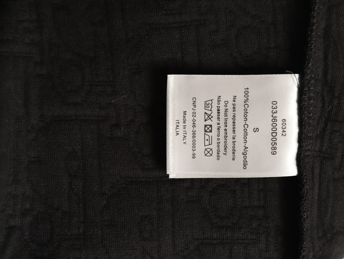 Dior CD Medaillon Circular-Logo Embroidered Crewneck Sweatshirt - Black